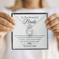 To The Beautiful Bride - Warmest Wishes -  Forever Heart Necklace