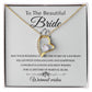 To The Beautiful Bride - Warmest Wishes -  Forever Heart Necklace